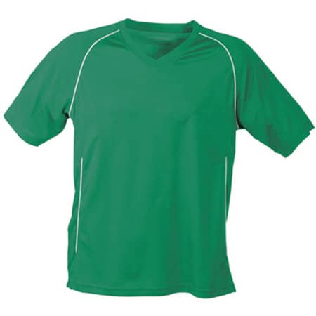 Team Shirt Junior in Green|White von James+Nicholson (Artnum: JN386K