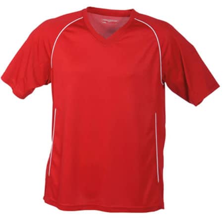 Team Shirt Junior in Red|White von James+Nicholson (Artnum: JN386K