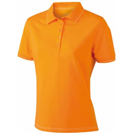 Ladies` Elastic Polo in Orange|White von James+Nicholson (Artnum: JN568