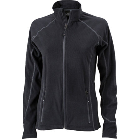 Ladies` Structure Fleece Jacket JN596 in Black|Carbon von James+Nicholson (Artnum: JN596