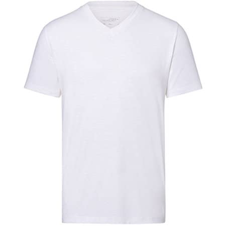 Men`s Slub T-Shirt in White von James+Nicholson (Artnum: JN750