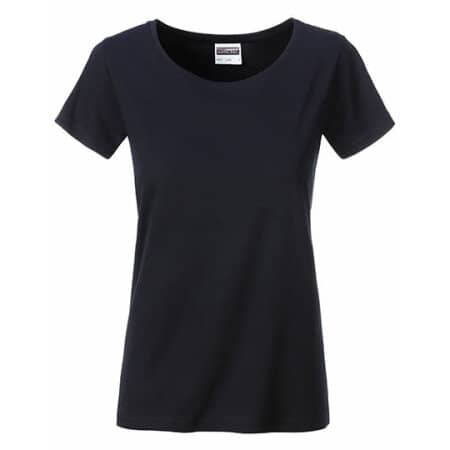 Damen Basic T-Shirt in Black von James+Nicholson (Artnum: JN8007
