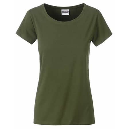 Damen Basic T-Shirt in Olive von James+Nicholson (Artnum: JN8007