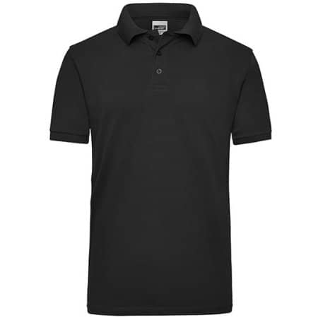 Strapazierfähiges Workwear Herren-Poloshirt in Black von James+Nicholson (Artnum: JN801