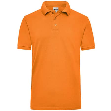 Strapazierfähiges Workwear Herren-Poloshirt in Orange von James+Nicholson (Artnum: JN801