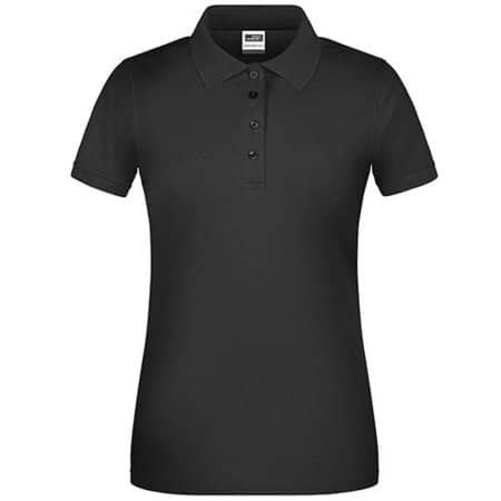 Nachhaltiges Damen Workwear Poloshirt aus Bio-Baumwolle in Black von James+Nicholson (Artnum: JN873