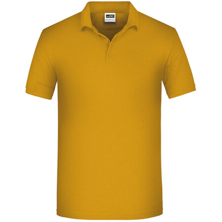 Pflegeleichtes Herren-Poloshirt aus Bio-Baumwolle in Gold Yellow von James+Nicholson (Artnum: JN874