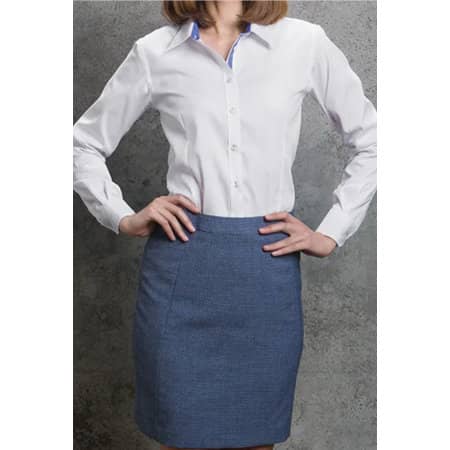 Contrast Premium Oxford Shirt Long Sleev von Kustom Kit (Artnum: K790