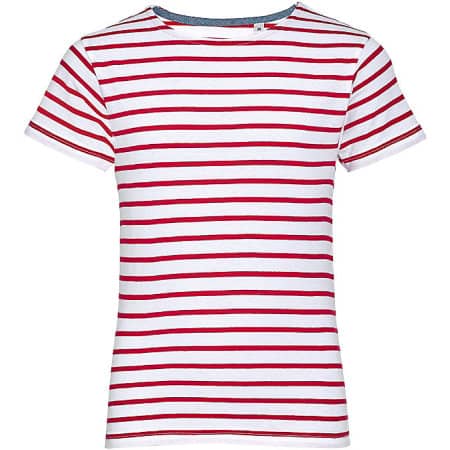 Kids` Round Neck Striped T-Shirt Miles von SOL´S (Artnum: L01400