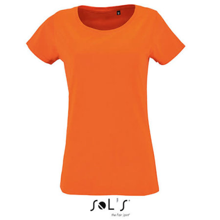 Damen Fashion T-Shirt aus Bio-Baumwolle in Orange von SOL´S (Artnum: L02077