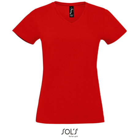 Imperial V-Neck Women T-Shirt in Red von SOL´S (Artnum: L02941