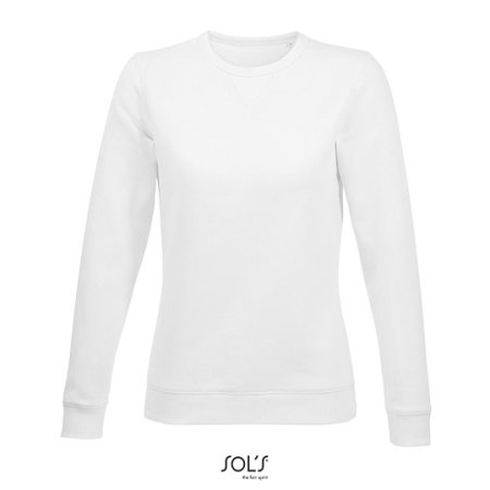 Women´s Round Neck Sweatshirt Sully in White von SOL´S (Artnum: L03104