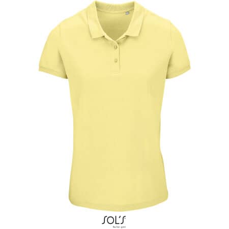 Faires Damen Poloshirt aus nachhaltiger Bio-Baumwolle in Light Yellow von SOL´S (Artnum: L03575