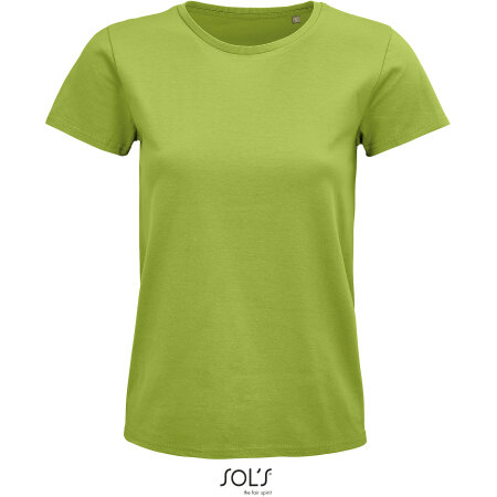 Damen T-Shirt Pioneer aus nachhaltiger Bio-Baumwolle in Apple Green von SOL´S (Artnum: L03579