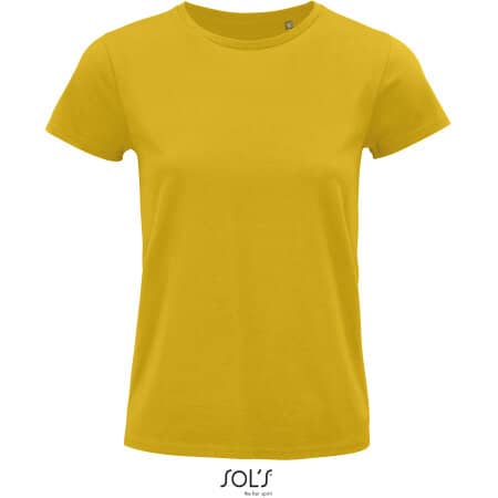 Damen T-Shirt Pioneer aus nachhaltiger Bio-Baumwolle in Gold von SOL´S (Artnum: L03579