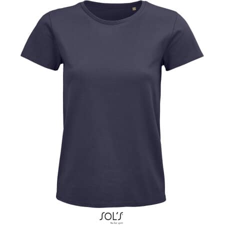Damen T-Shirt Pioneer aus nachhaltiger Bio-Baumwolle in Mouse Grey (Solid) von SOL´S (Artnum: L03579