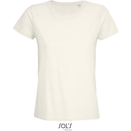 Damen T-Shirt Pioneer aus nachhaltiger Bio-Baumwolle in Off White von SOL´S (Artnum: L03579