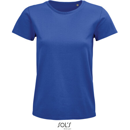 Damen T-Shirt Pioneer aus nachhaltiger Bio-Baumwolle in Royal Blue von SOL´S (Artnum: L03579