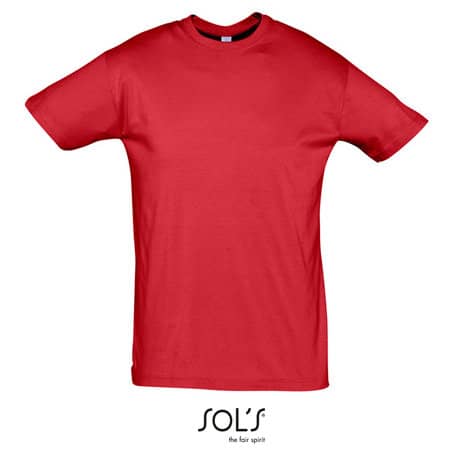 Basic Herren T-Shirt Regent in Red von SOL´S (Artnum: L150