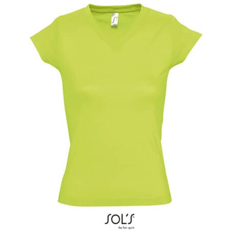 Ladies` V-Neck-T-Shirt Moon in Apple Green von SOL´S (Artnum: L156