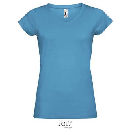 Ladies` V-Neck-T-Shirt Moon in  von SOL´S (Artnum: L156