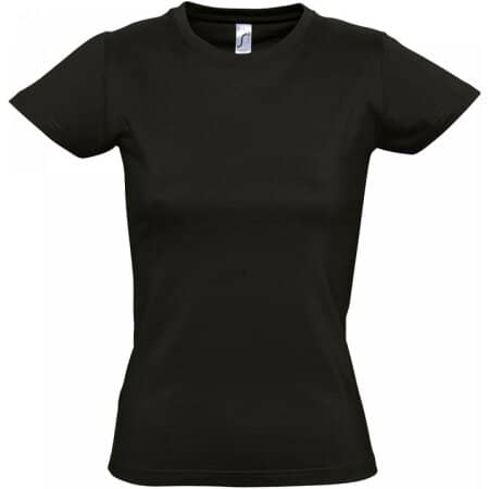 Premium Damen T-Shirt Imperial in Deep Black von SOL´S (Artnum: L191
