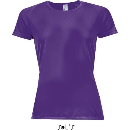 Women`s Raglan Sleeves T Sporty in Dark Purple von SOL´S (Artnum: L200