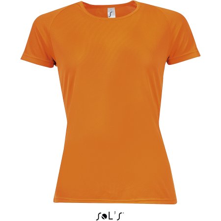 Women`s Raglan Sleeves T Sporty in Neon Orange von SOL´S (Artnum: L200