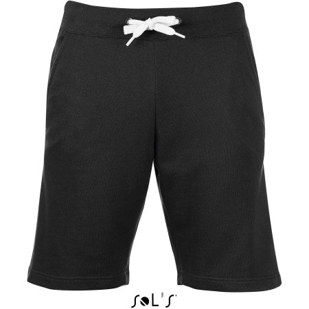 Jogging-Shorts mit weißer Kordel in Black von SOL´S (Artnum: L233