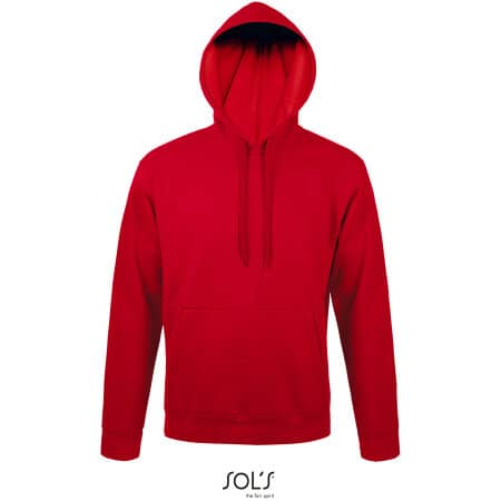 Flauschiger Hoodie mit Kängurutasche in Red von SOL´S (Artnum: L330