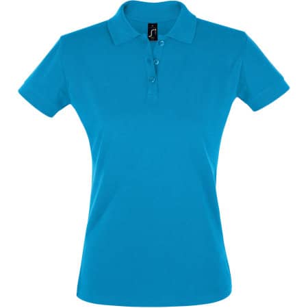Women`s Polo Shirt Perfect in Aqua von SOL´S (Artnum: L526