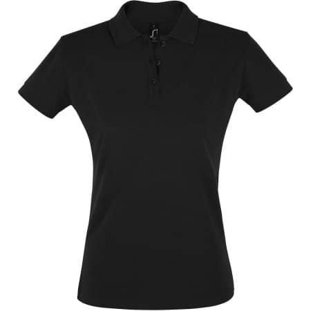 Women`s Polo Shirt Perfect in Black von SOL´S (Artnum: L526