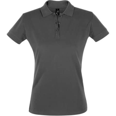 Women`s Polo Shirt Perfect in Dark Grey (Solid) von SOL´S (Artnum: L526
