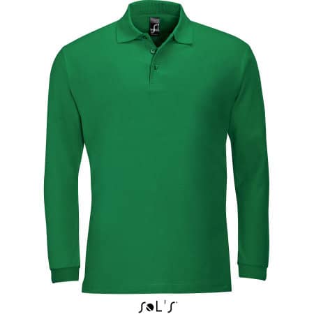 Warmes Herren Langarm-Poloshirt in Kelly Green von SOL´S (Artnum: L549