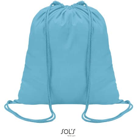 Drawstring Backpack Genova in Turquoise von SOL´S (Artnum: LB04095