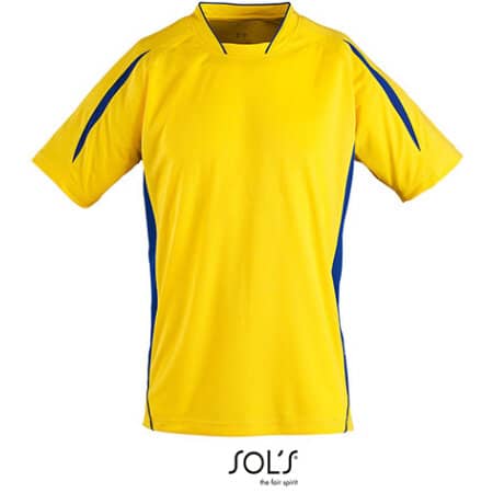 Shortsleeve Shirt Maracana 2 Kids in Lemon|Royal Blue von SOL´S (Artnum: LT01639