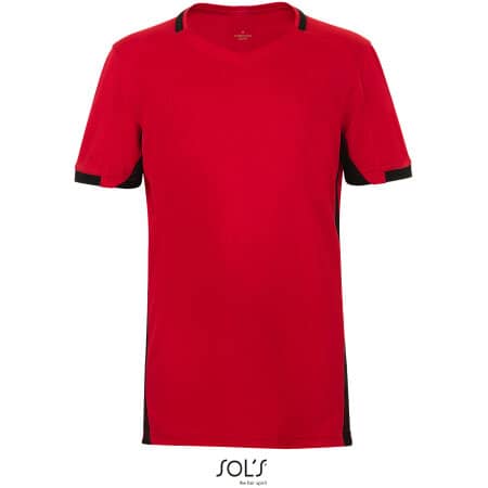 Classico Kids Contrast Shirt in Red|Black von SOL´S (Artnum: LT01719