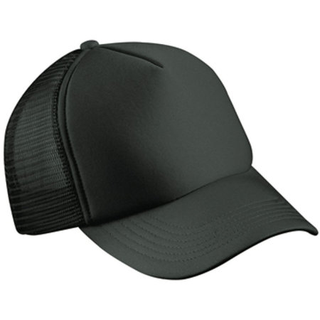Trendige Mesh Cap mit Kunststoffverschluss in Black von myrtle beach (Artnum: MB070