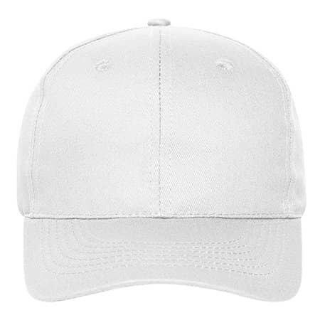 Nachhaltige 6 Panel Baseballcap aus Bio-Baumwolle in White von myrtle beach (Artnum: MB6236