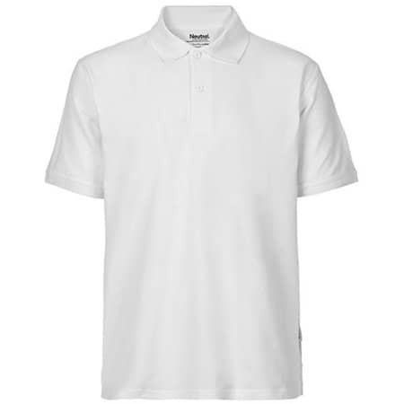 Klassisches Herren-Poloshirt aus Fairtrade-zertifizierter Bio-Baumwolle in White von Neutral (Artnum: NE20080