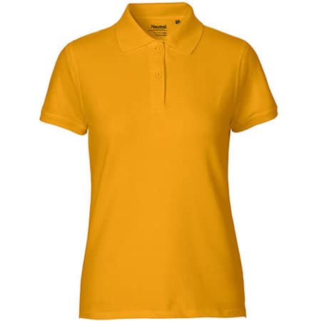 Klassisches Damen-Poloshirt aus Fairtrade-zertifizierter Bio-Baumwolle in Yellow von Neutral (Artnum: NE22980