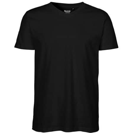 V-Neck Herren T-Shirt aus Fairtrade-Bio-Baumwolle in Black von Neutral (Artnum: NE61005