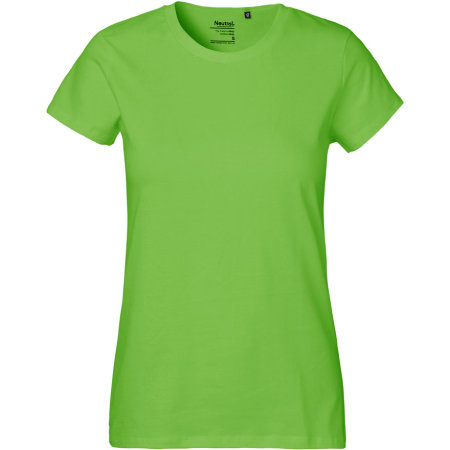 Klassisches Damen T-Shirt aus Fairtrade-Bio-Baumwolle in Lime von Neutral (Artnum: NE80001
