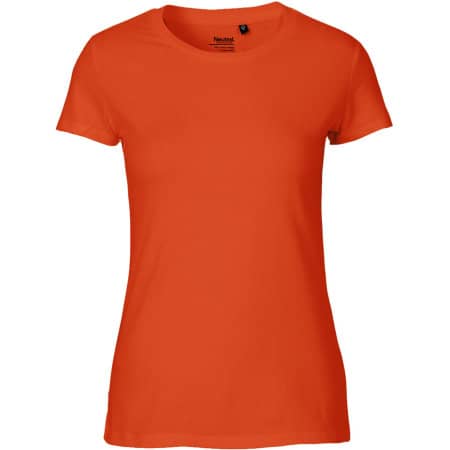 Klassisches Damen T-Shirt aus Fairtrade-Bio-Baumwolle in Orange von Neutral (Artnum: NE80001