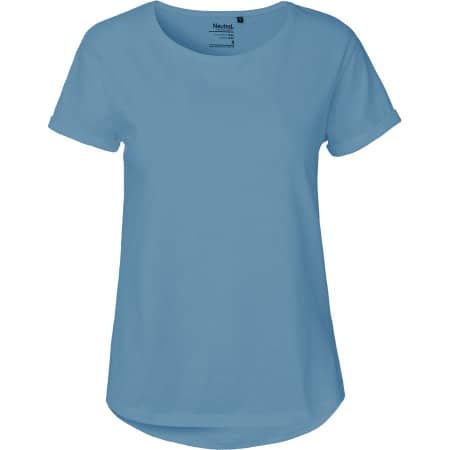 Roll Up Damen T-Shirt aus Fairtrade-Bio-Baumwolle in Dusty Indigo von Neutral (Artnum: NE80012
