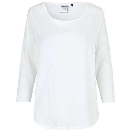 3/4-Arm Damen T-Shirt aus Fairtrade-zertifizierter Bio-Baumwolle in White von Neutral (Artnum: NE81006