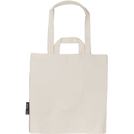 Nachhaltige Fair Trade Twill Einkaufstasche aus Bio-Baumwolle mit kurzen und langen Henkeln von Neutral (Artnum: NE90030