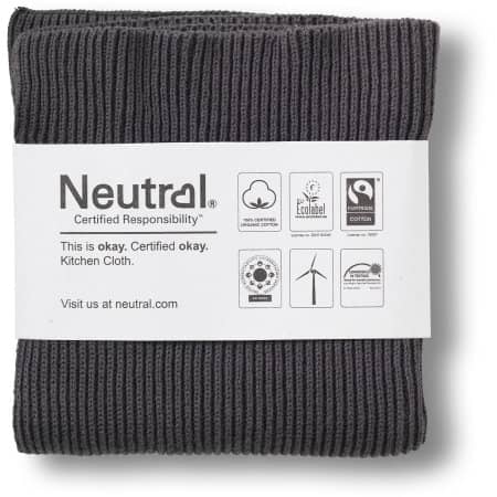 2er-Pack gerippte Geschirrtücher aus Fairtrade-zertifizierter Bio-Baumwolle von Neutral (Artnum: NE95010