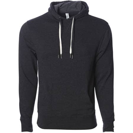 Unisex Midweight French Terry Hooded Pullover in Charcoal Heather von Independent (Artnum: NP304