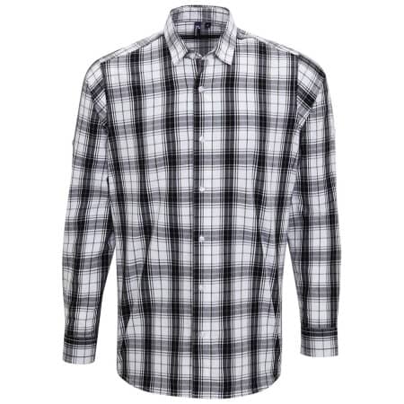Ginmill Check Mens Long Sleeve Cotton Shirt von Premier Workwear (Artnum: PW254